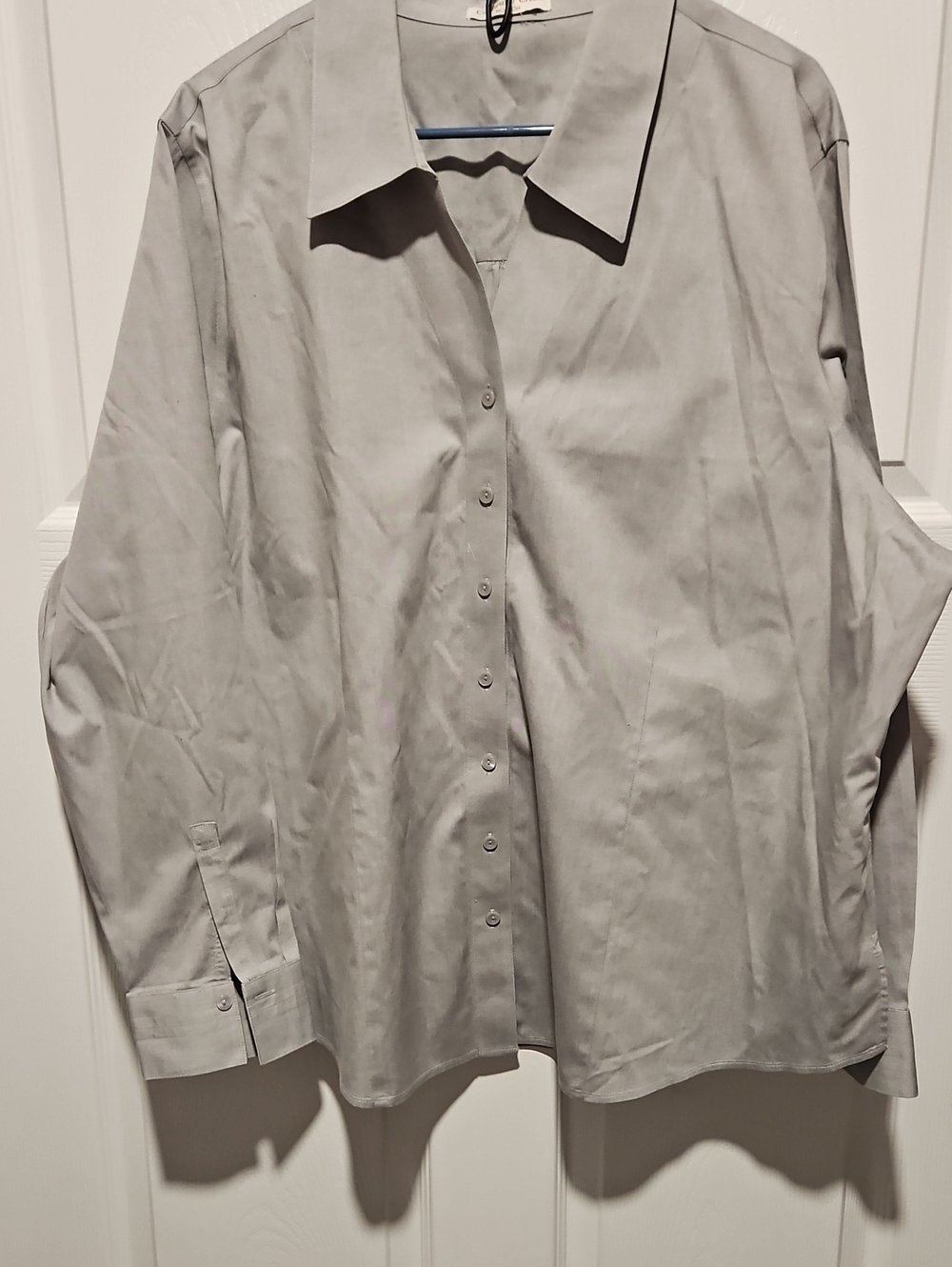 Coldwater Creek Light Gray Women's Button-Down Shirt